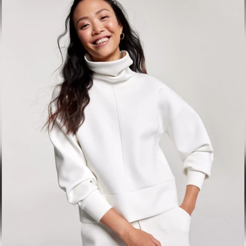 CALIA Women's Soft Scuba Funnel Neck Sweatshirt Small